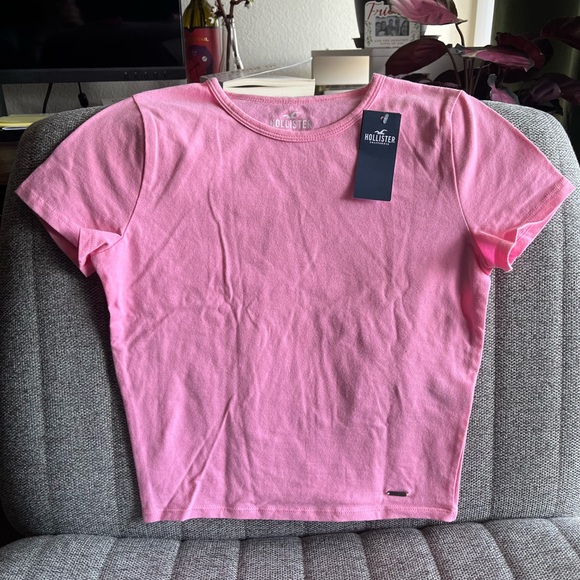 Hollister Tops - Hollister Women's Bright Pink Short Baby Tee